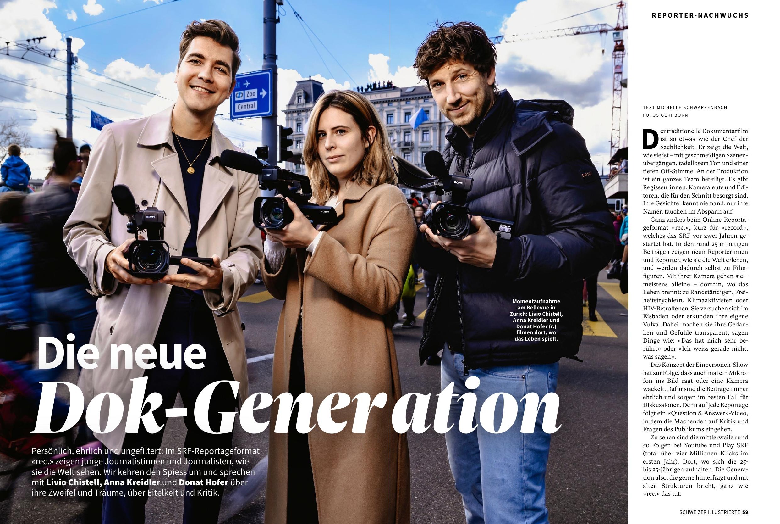 Schweizer Illustrierte: Die neue Dok-Generation (Doppelseite)